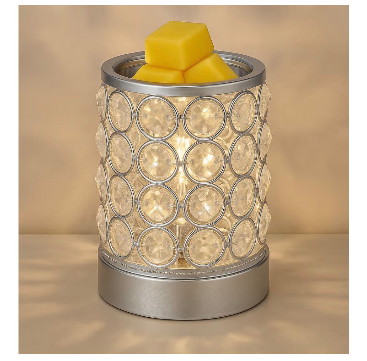 Leyoue Electric Crystal Wax Melt Warmer - Bulb Heating, Elegant Crystal Design,