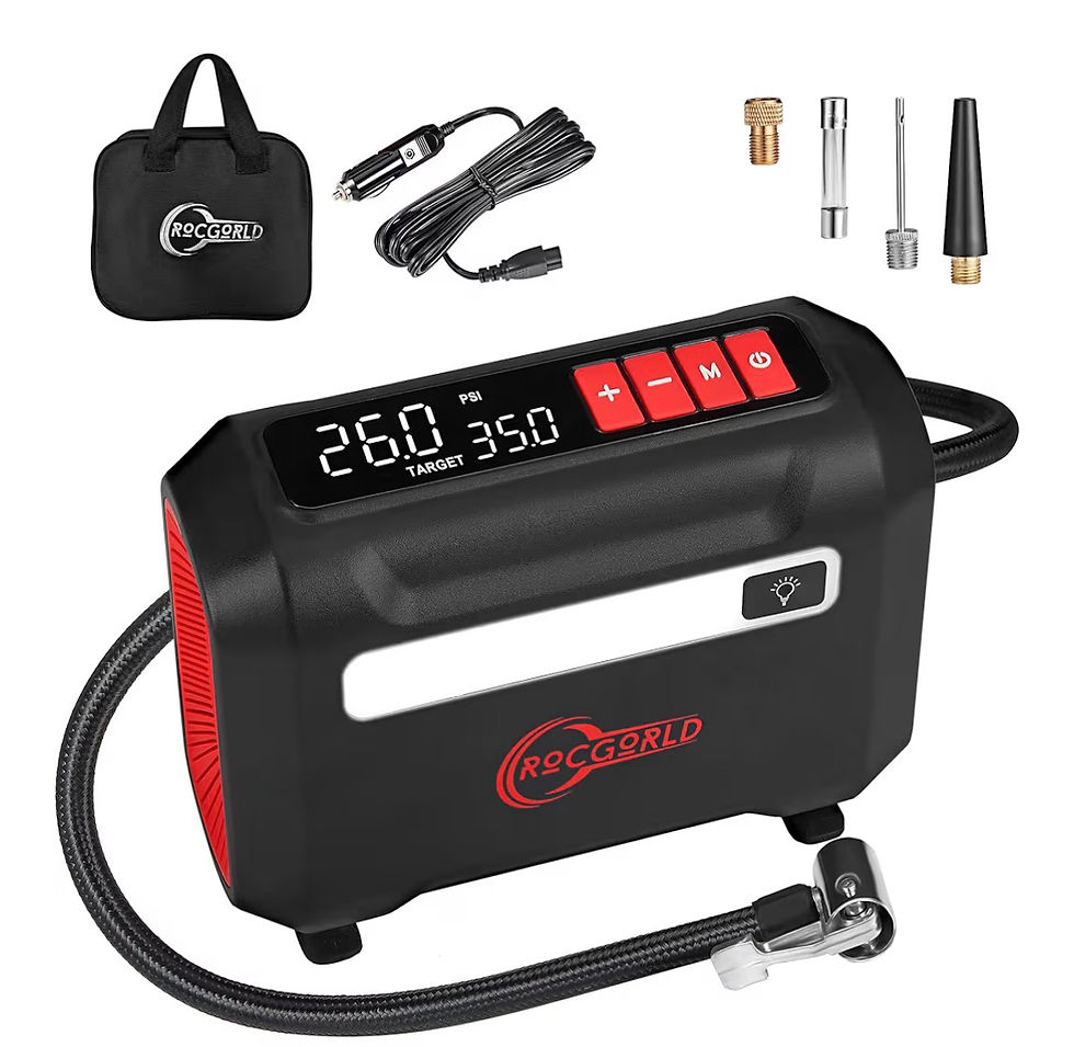 Thumbnail: R8 Tire Inflator Portable Air Compressor, DC 12V Air Compressor Portable with La