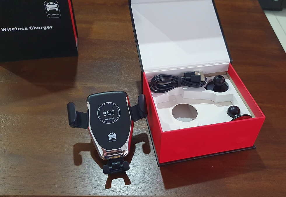 Thumbnail: Qi Wireless Charger + Car Phone Handle