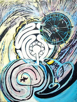 Labyrinth, 60x80cm, Acryl Hinterglas, 2014
