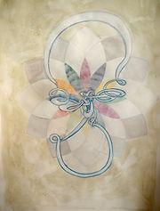 Mondknoten, 50x70cm, Buntstift, 2015