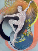 Lemniskate 40x30 stenci/Leinwand 2023