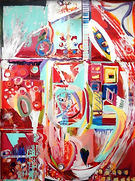 Zeitgeschichten suchen und finden, 60x80cm, Acryl Hinterglas, 2014