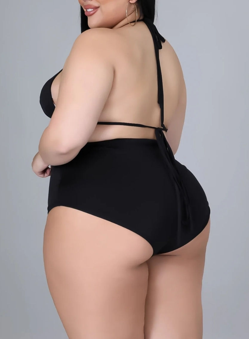 Thumbnail: Seaside Breeze 3 Piece Bikini Swim Set Plus Size