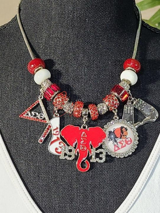 Thumbnail: African American University Sorority Charm Necklace 