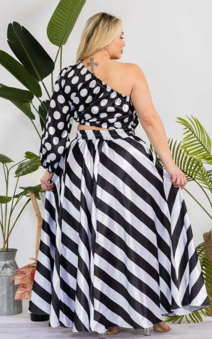 Thumbnail: MultiPrint Cut Out One Shoulder Maxi Dress