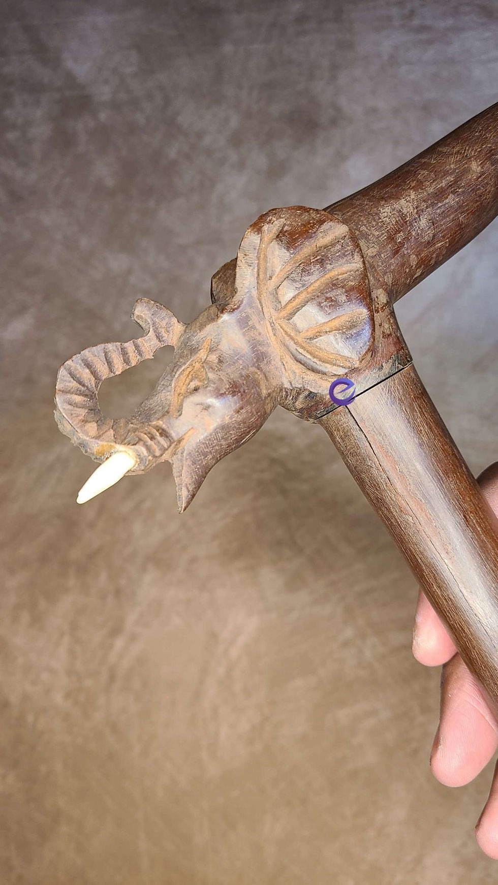 Thumbnail: Animal Head Teak Wood Cane