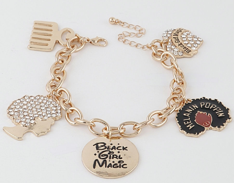 Thumbnail: Black Girl Magic Charm Bracelet 