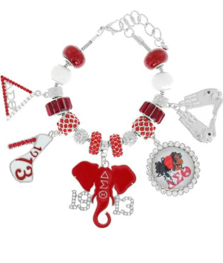 Thumbnail: African American University Sorority Charm Bracelet 