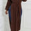 Thumbnail: Cozy Nights Knit Mock Puff Sleeve Maxi Tunic Top