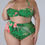 Thumbnail: Emerald Oasis Floral Print 3 Piece Swim Suit Plus Size