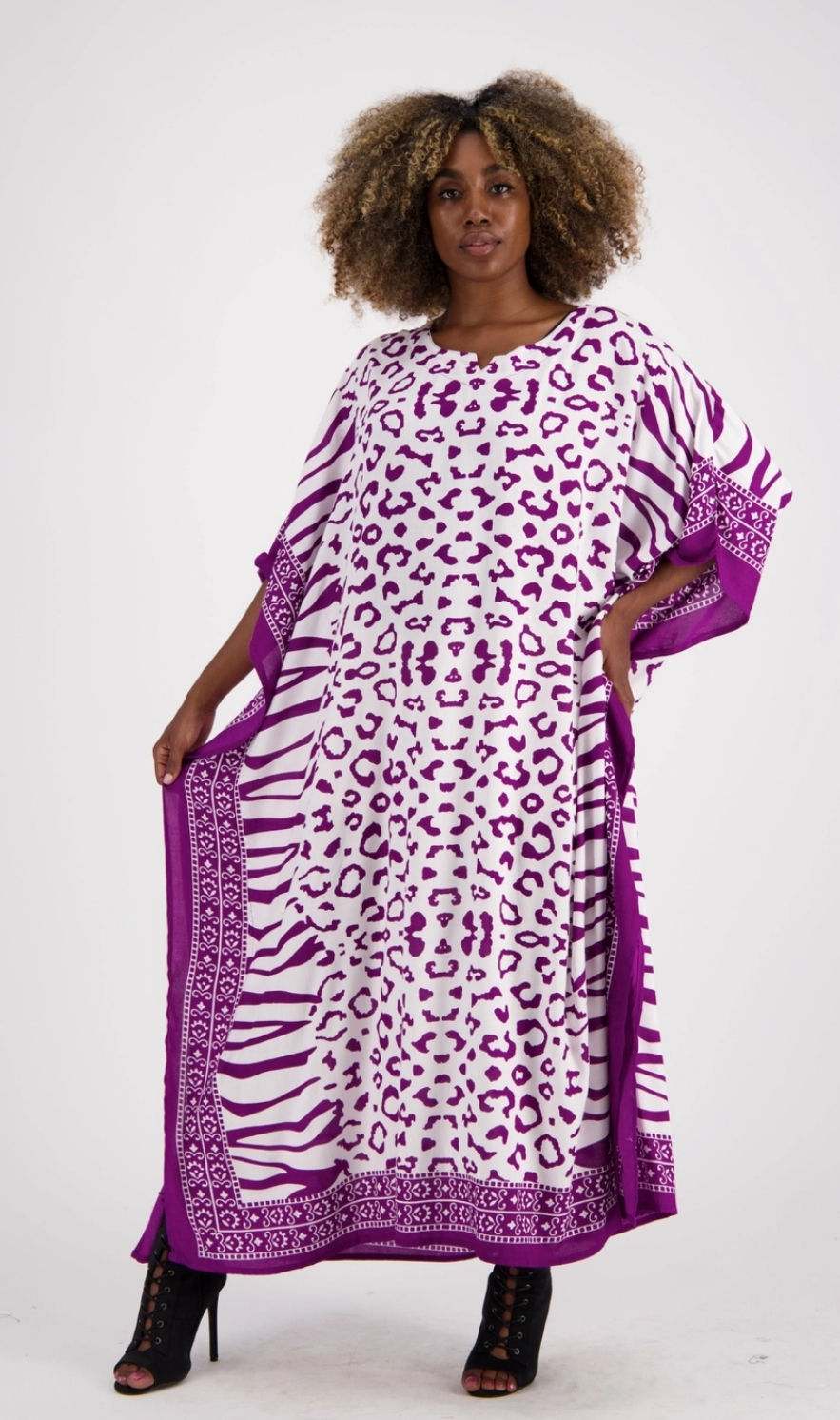 Thumbnail: Zebra and Leopard Print Kaftan 