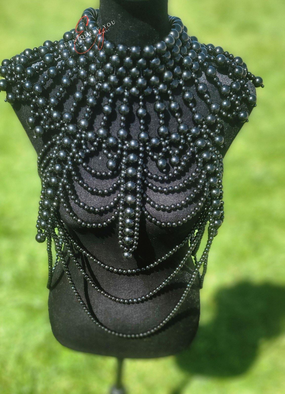 Body Beaded Pearl Bib Necklace 