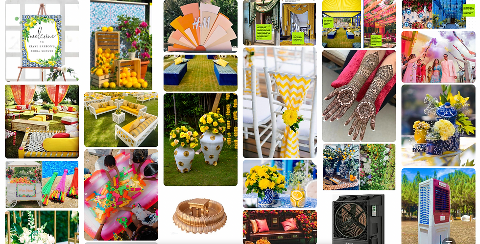 haldi and mehendi moodpboard