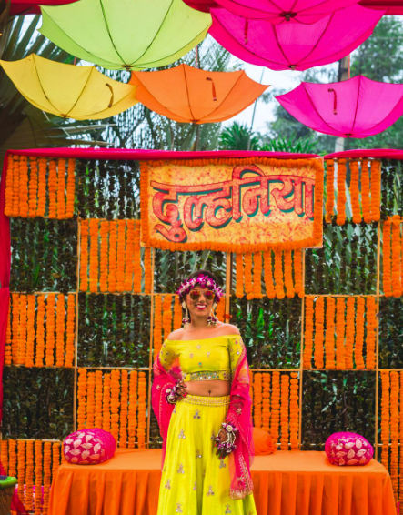 umbrella as wedding decor