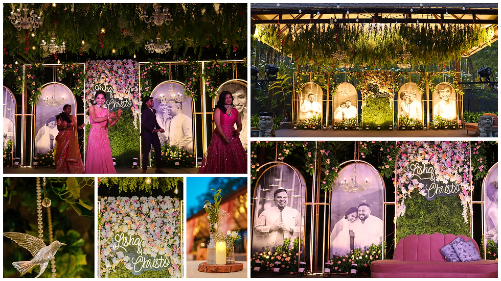 reception and sangeet stage decor