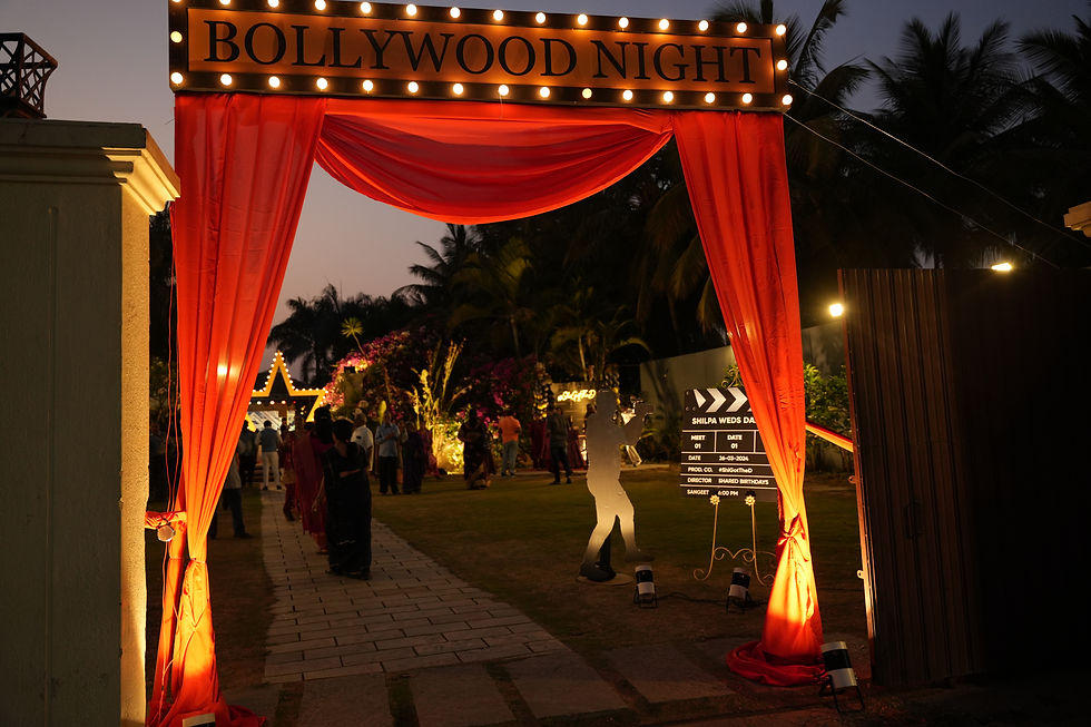 Bollywood night entrance arch