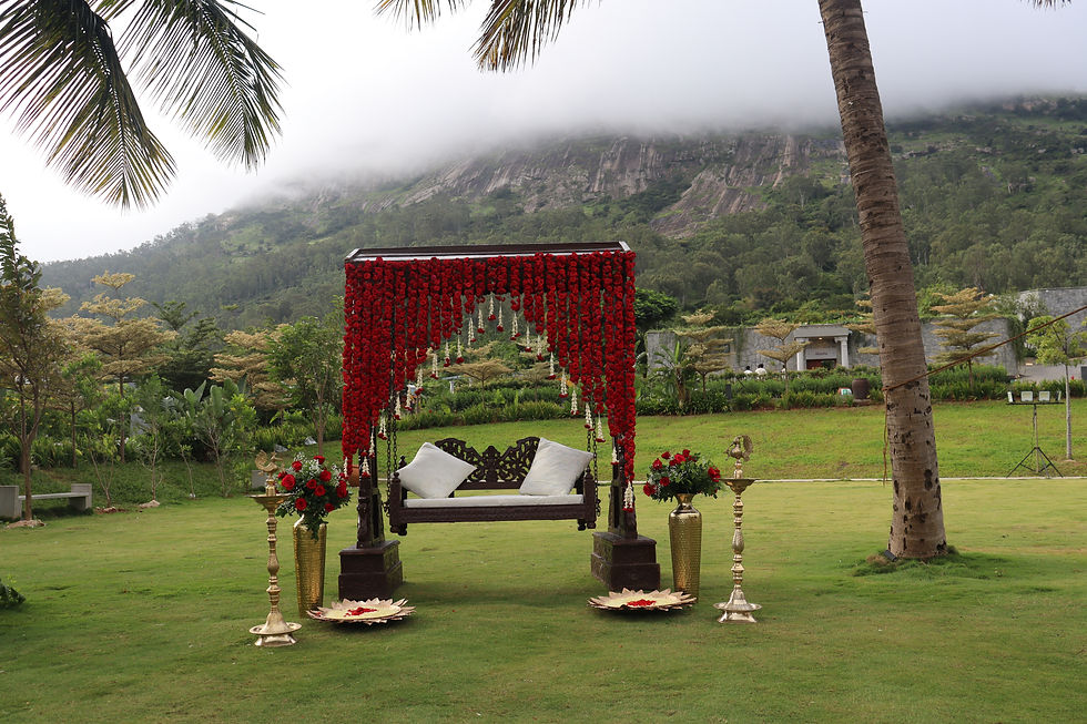 swing decor on Amita Rasa lawn