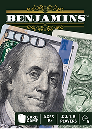 Benjamins Cash Cards card game, pull-apart box front