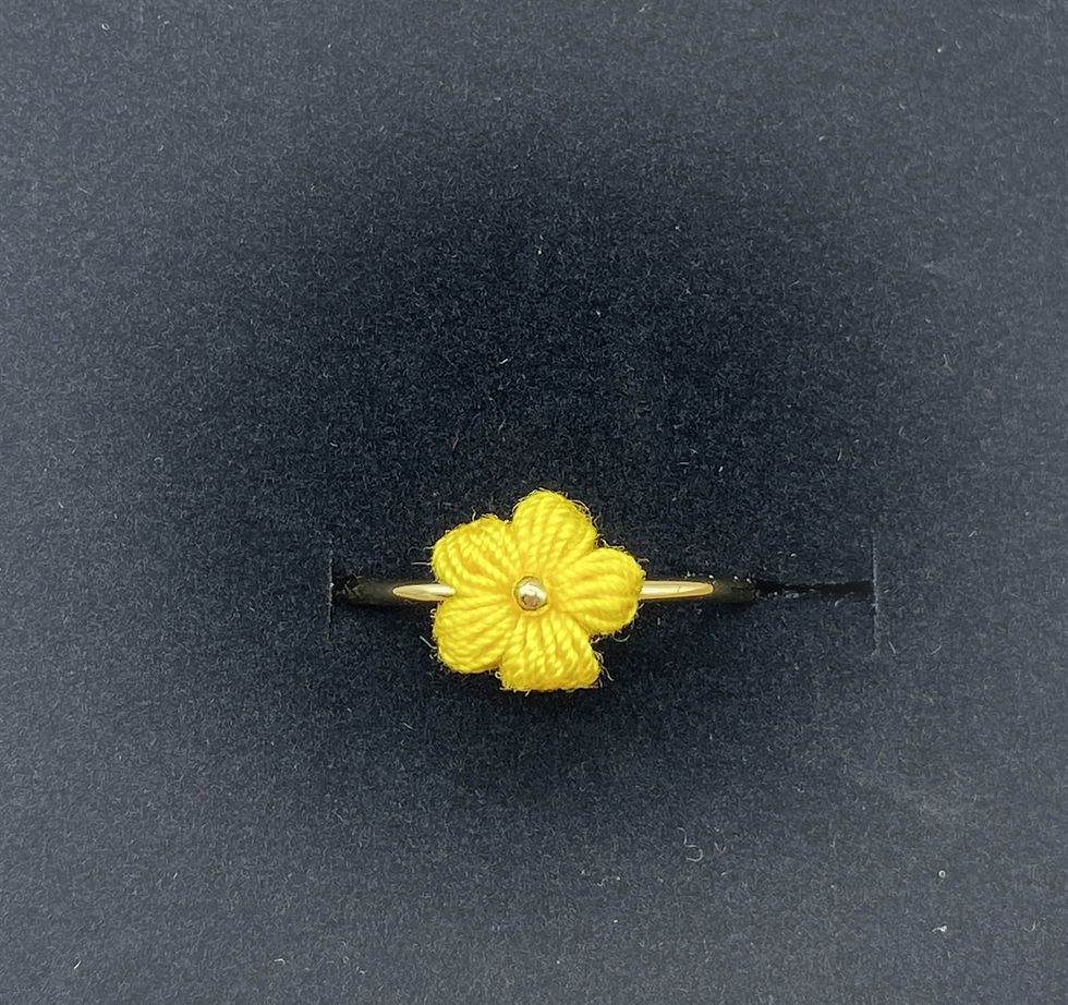 Thumbnail: Micro Crochet Puffy Flower Ring | Delicate Handmade Jewelry