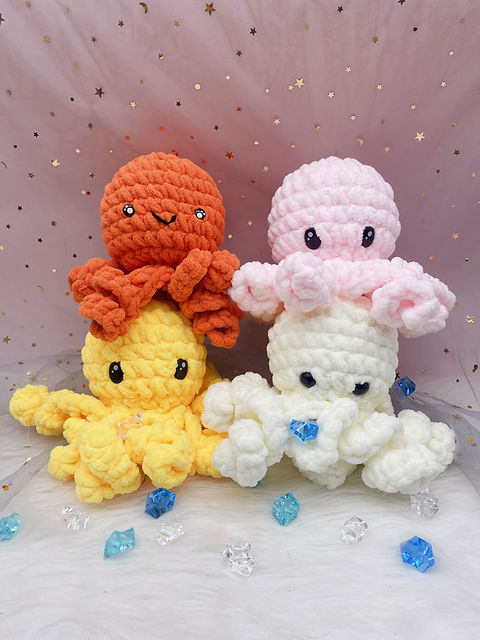 Ollie the Velvet Octopus | Handmade Stress Buddy | Joman Crochet