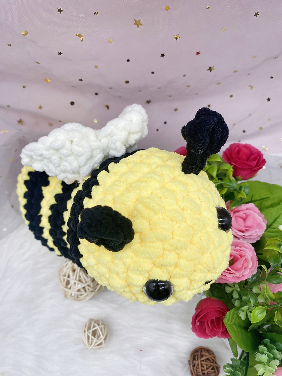 Thumbnail: Buzzy the Giant Chubby Bee | Handmade Velvet Plush (9 inch)