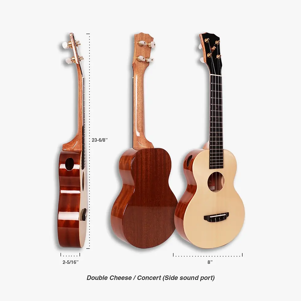 Thumbnail: Double Cheese Side sound port /J Series / The Rebel Ukulele