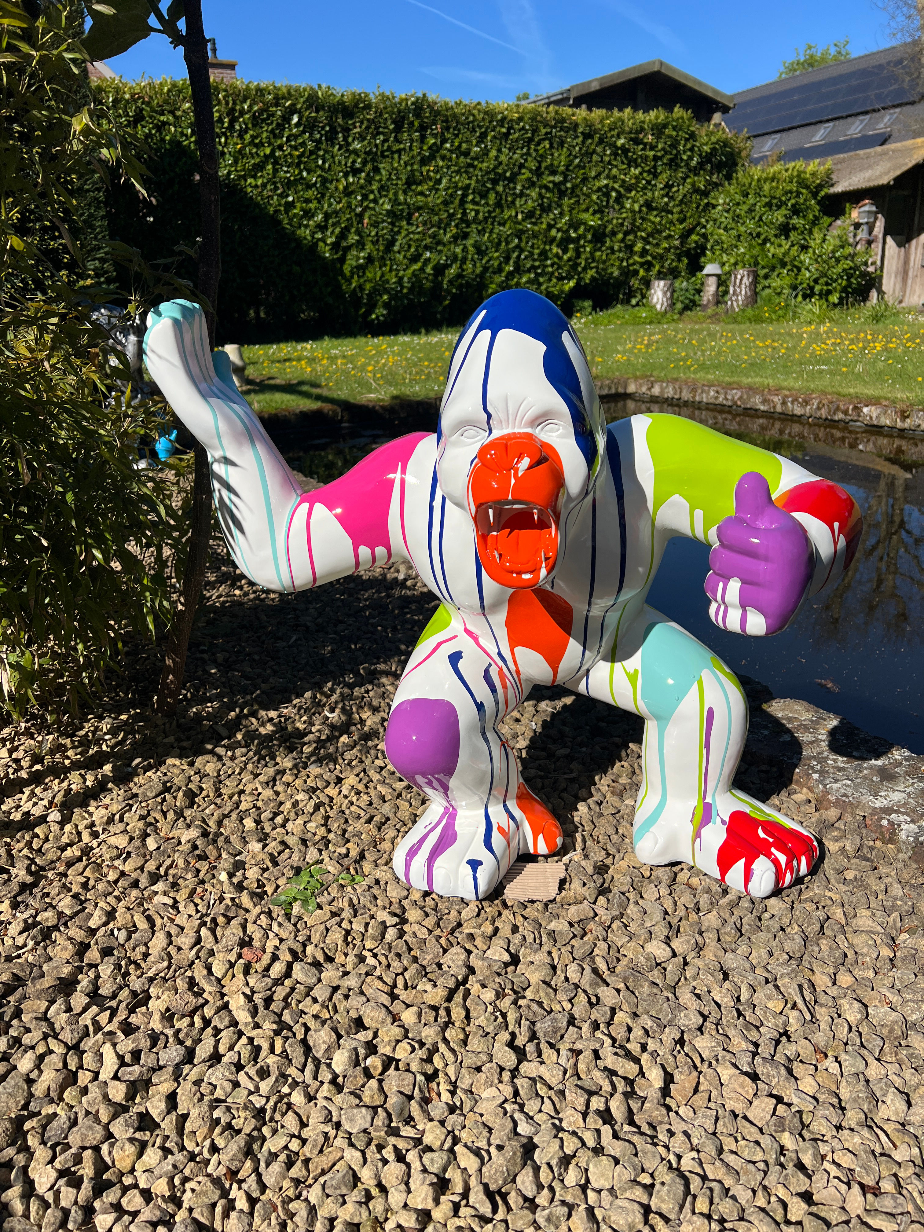 Gorilla wit druip 60 x 80 cm