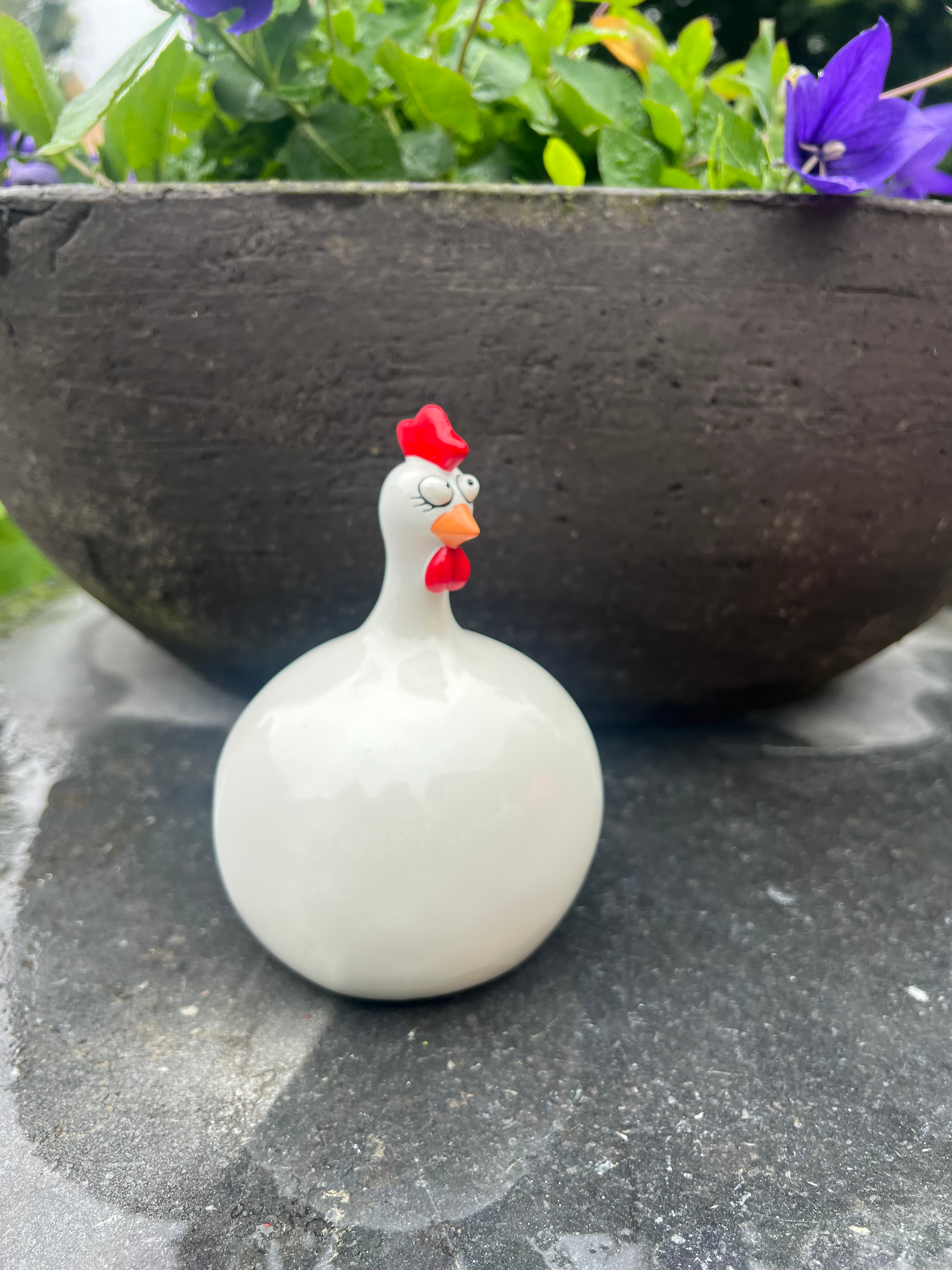 Kip wit 11 x 10 x 15 cm