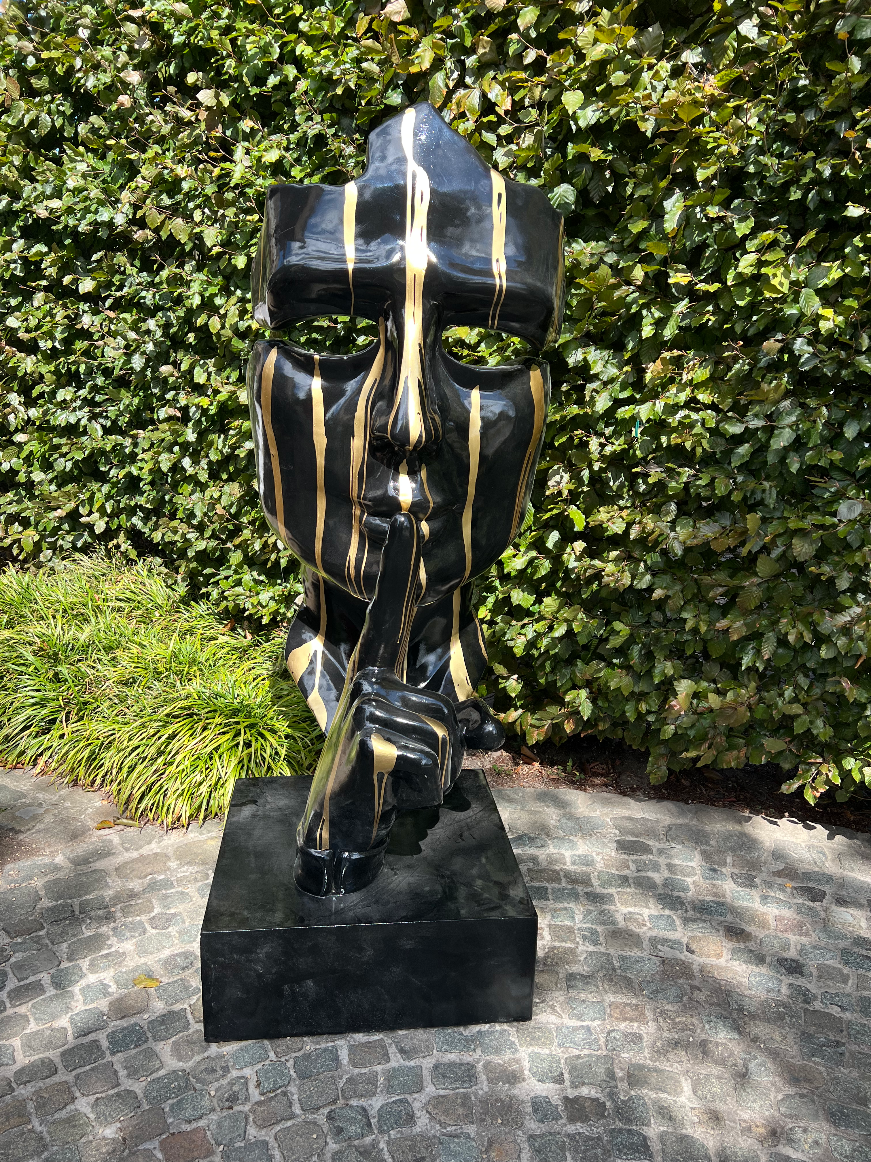 Masker zwart goud 200 cm