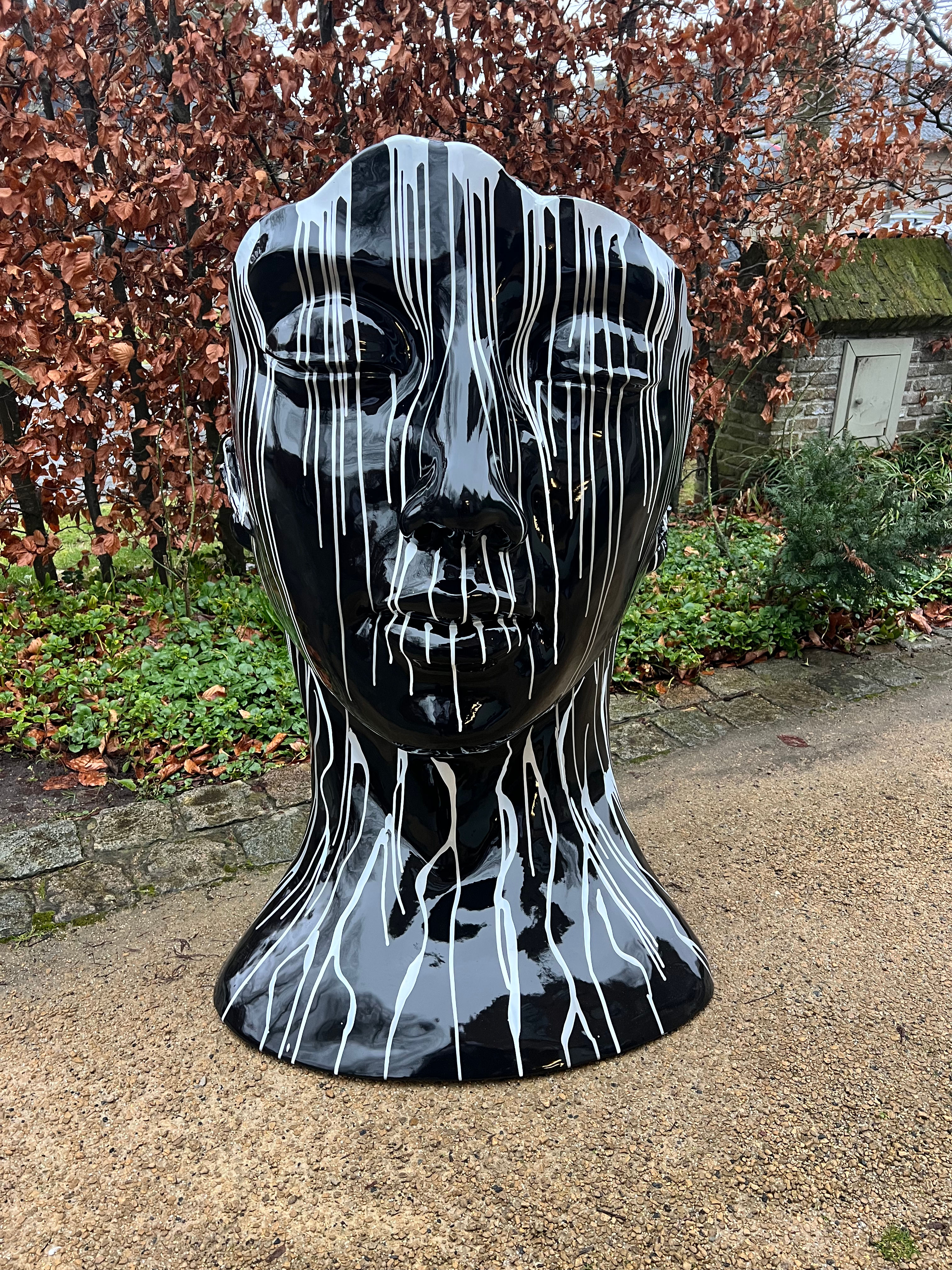 Masker zwart druip 110 cm