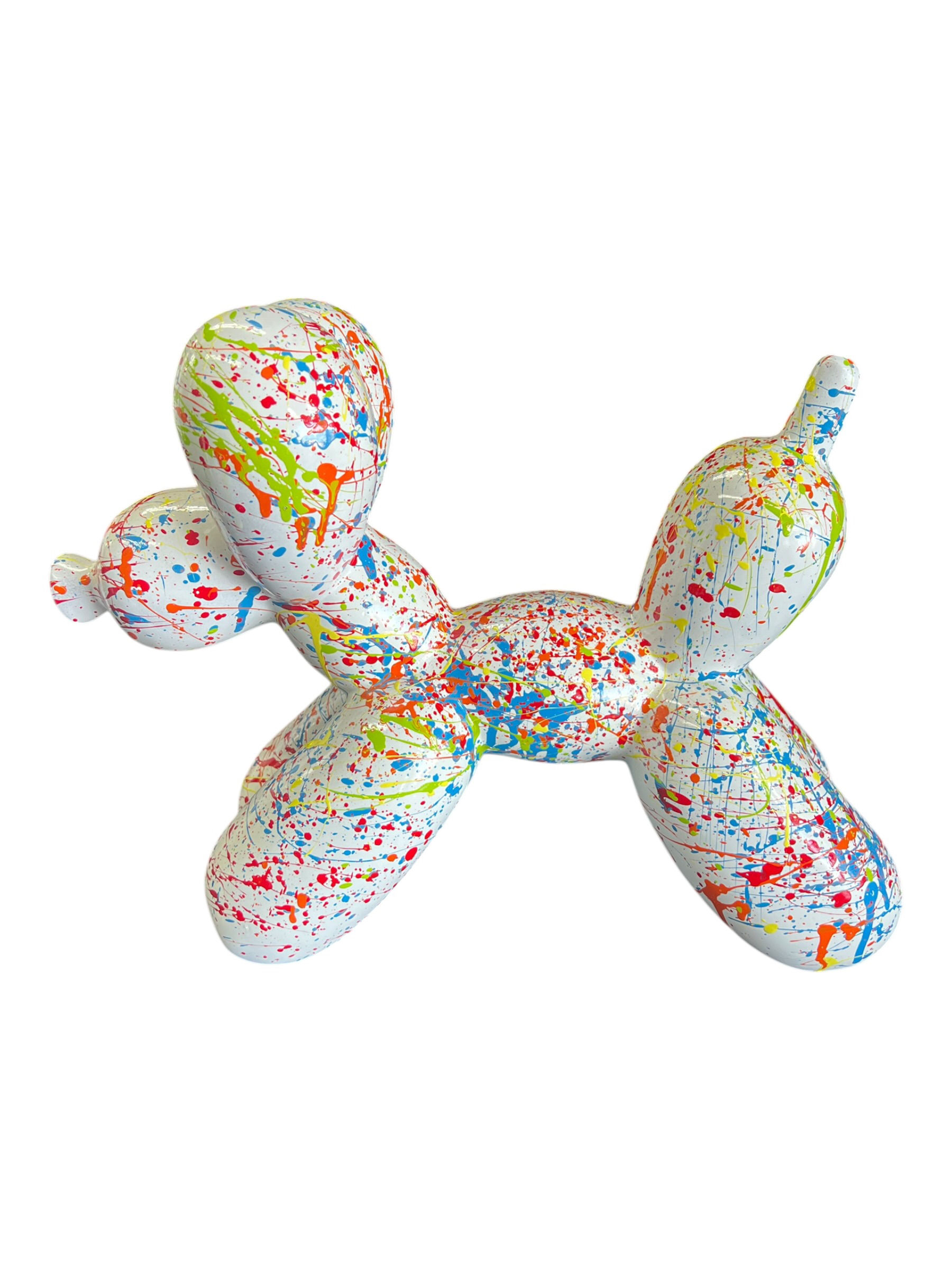 Ballonhond wit splash 30 x 45 cm