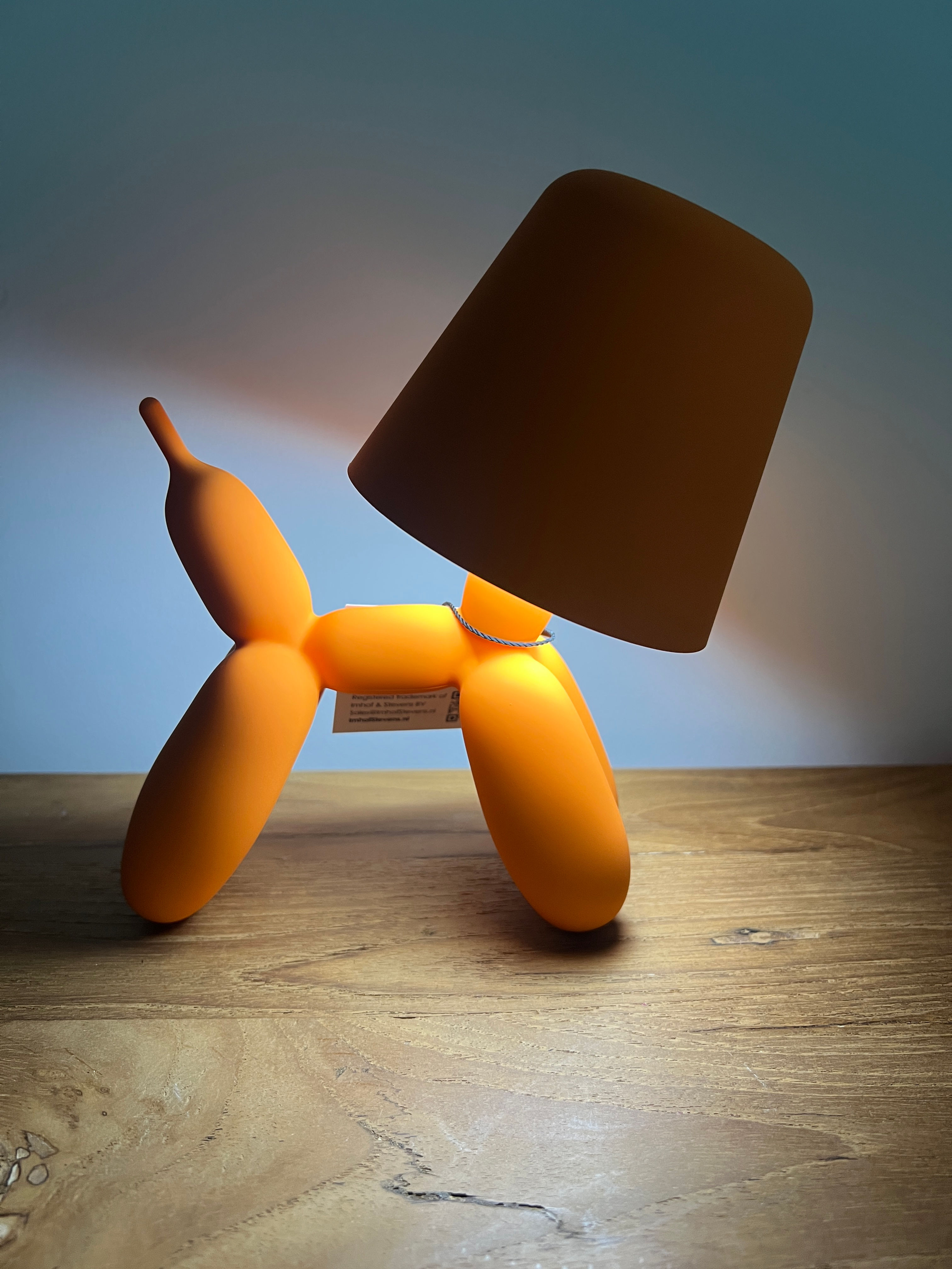 Tafellamp Ballonhond oranje 16 x 10 x 18 cm