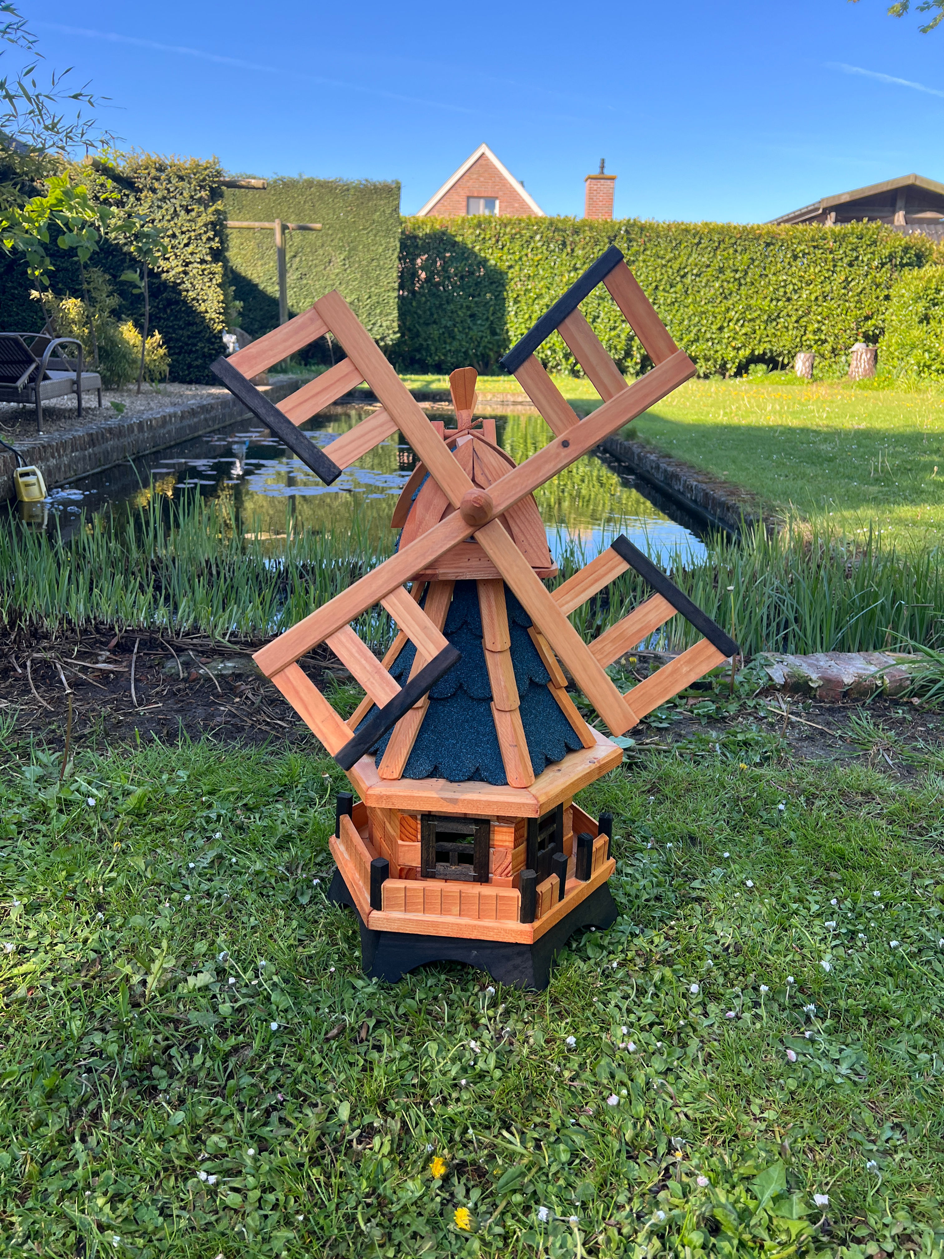 Windmolen donker grijs dak 77 cm