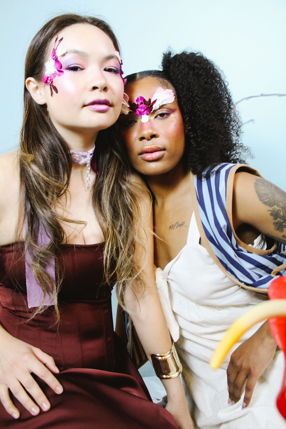 Model Jada Jones + Kelsey Lian work with Raleigh Photographer Jasmine MacDonald at MyCity in Raleigh, NC at a Lifted Media Group creative agency photoshoot