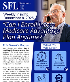 “Can I Enroll in a Medicare Advantage Plan Anytime?” Your OEP Guide. Learn how the Medicare Advantage Open Enrollment (Jan 1–Mar 31) lets current MA enrollees switch plans or return to Original Medicare, when AEP changes take effect, and how SEPs work after qualifying life events.