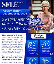 Kansas teachers: avoid 5 retirement mistakes—misreading KPERS eligibility, delaying savings, underestimating inflation, neglecting investments, and mistiming Medicare at 65. Get simple fixes plus a free teachers quiz. 