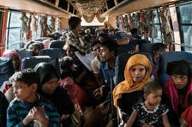 Women and children make up a majority of Rohingya who have settled in camps in Bangladesh. Thousands of Rohingya men were killed in Myanmar, while others may have stayed behind to fight. Credit Adam Dean for The New York Times
