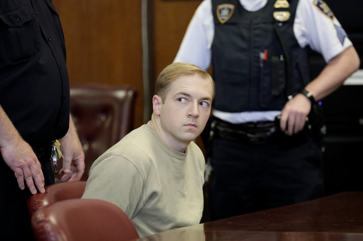 LUCAS JACKSON / REUTERS James Jackson, accused of traveling to New York City to fatally stab an African-American man in a racially motivated attack, appears in court in May 2017.