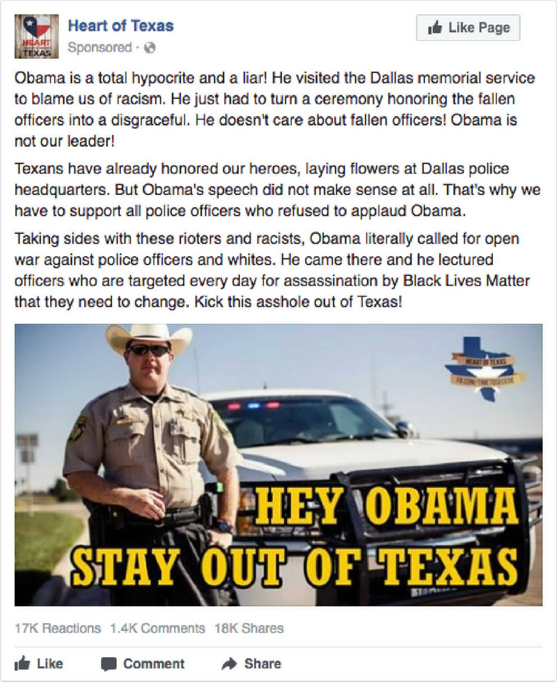 A virulently anti-Obama ad.