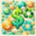 DALL·E 2025-04-15 15.01.36 - A fun, bubbly collage combining dollar signs ($) and recyclin