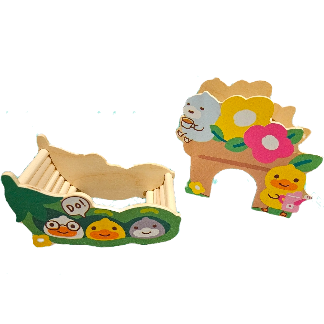 BUCATSTATE x Bean Duck Wooden Hideout & Bridge Set