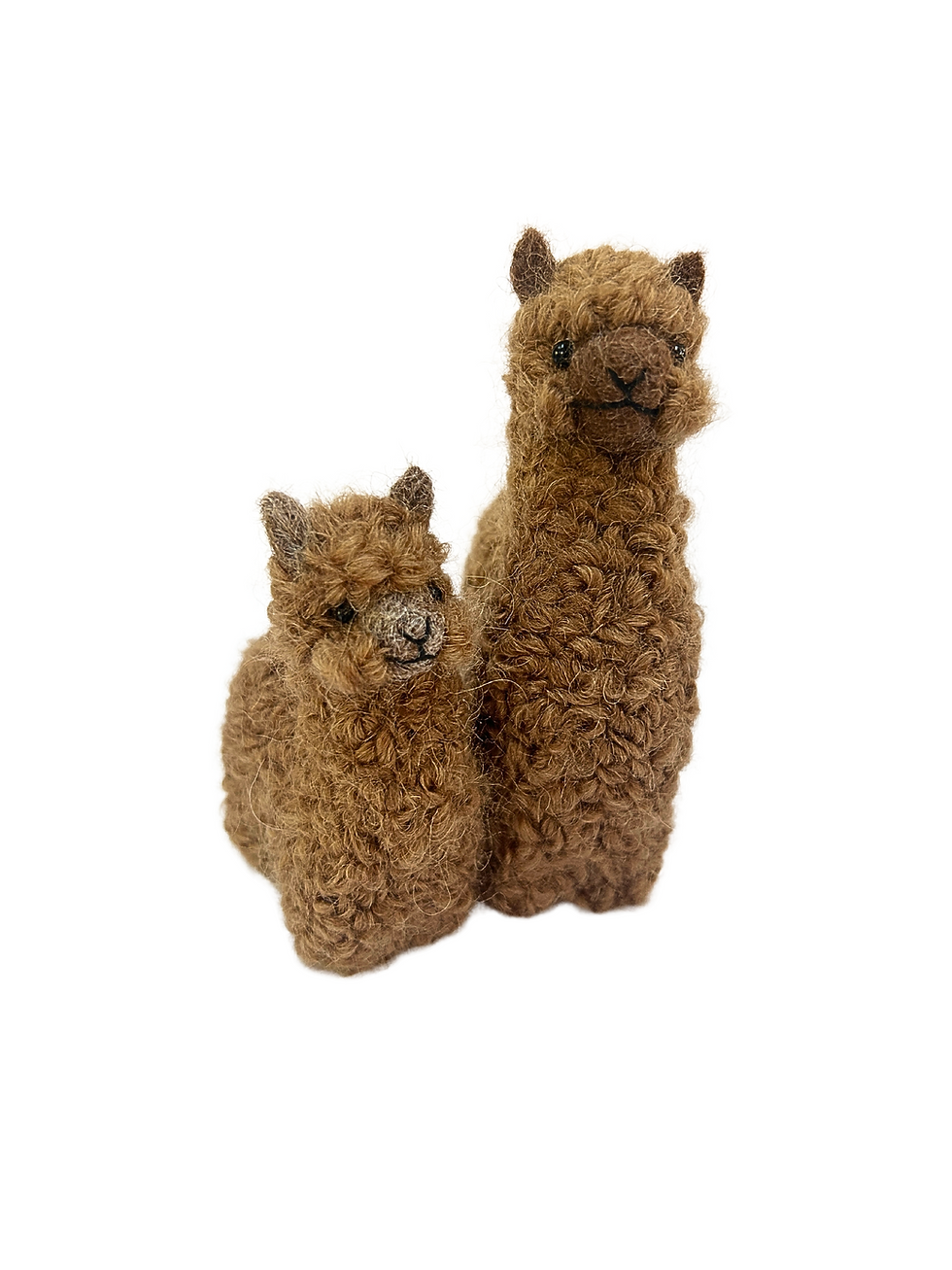 Thumbnail: baby alpaca felted toy ornament brown