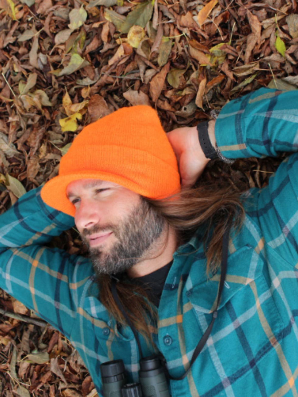 Thumbnail: Visored Alpaca Bill-Cap Orange Men Warm Cozy