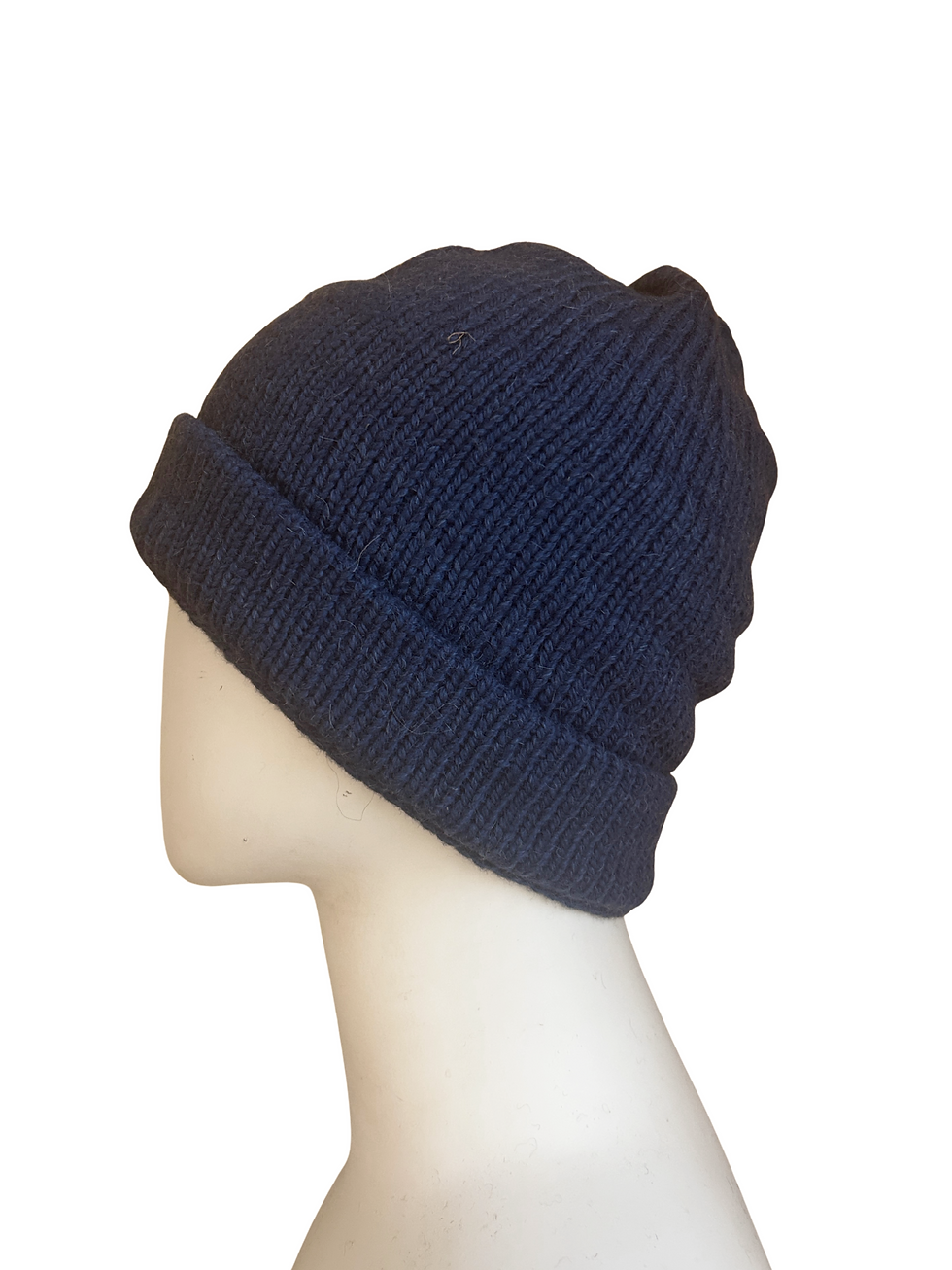 Thumbnail: Alpaca Brimmed Beanie Warm Navy
