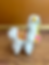 Thumbnail: Mini Alpaca fur toy standing keychain white