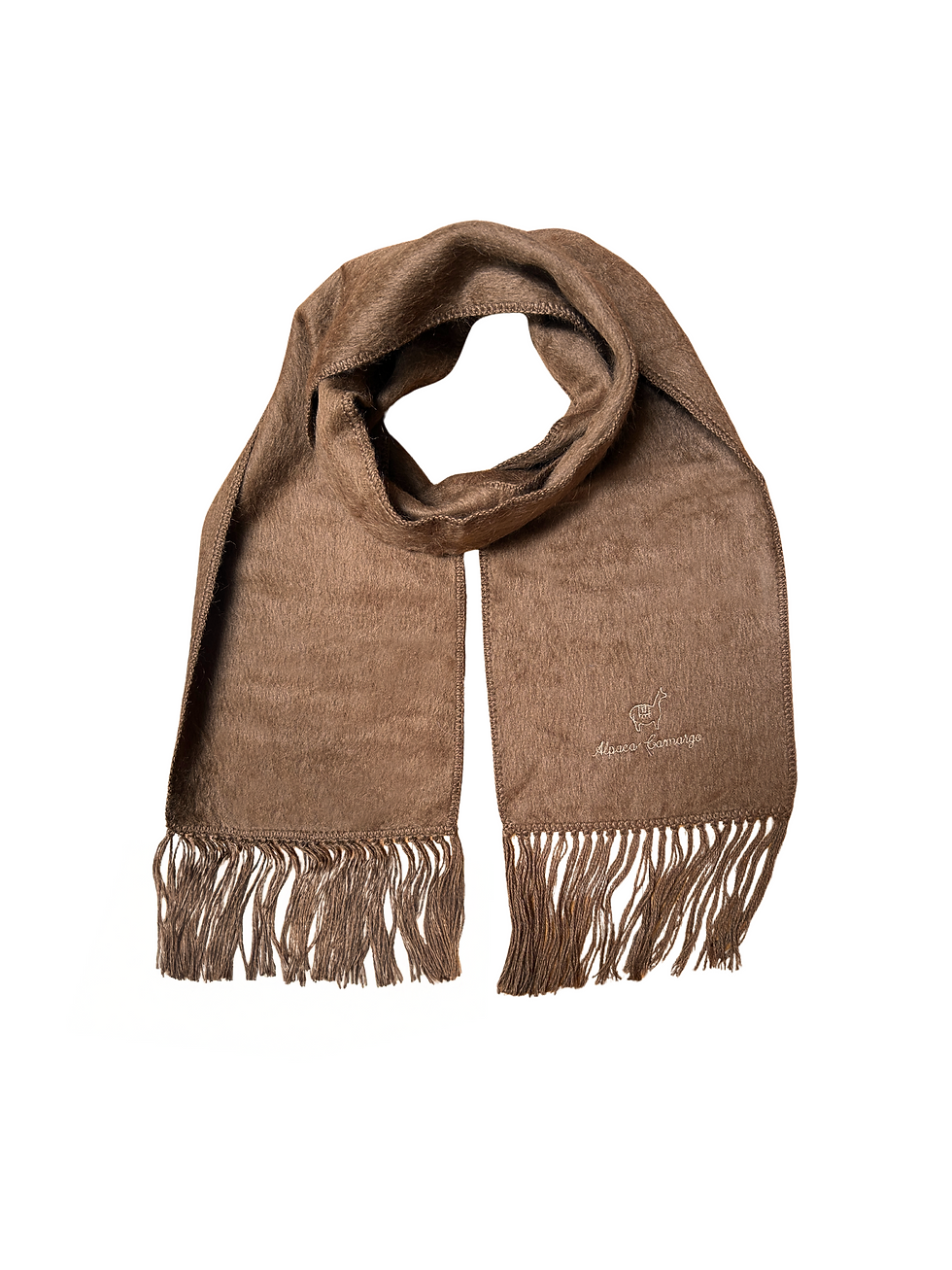 Thumbnail: Alpaca Blend Scarf Camel Brown