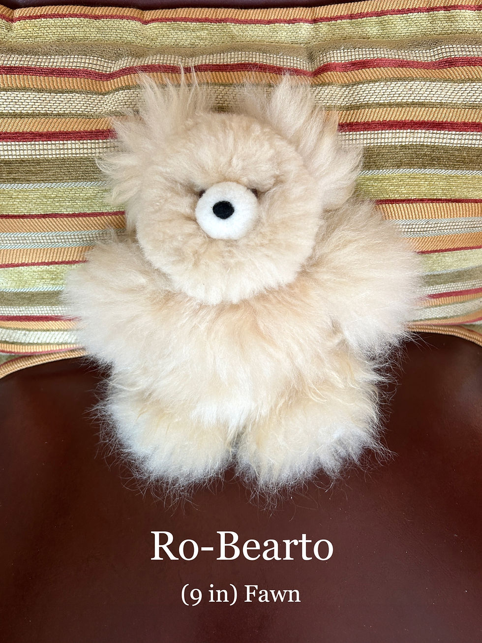 Thumbnail: 100% Baby Alpaca Teddy Bear Ro-Bearto Fawn