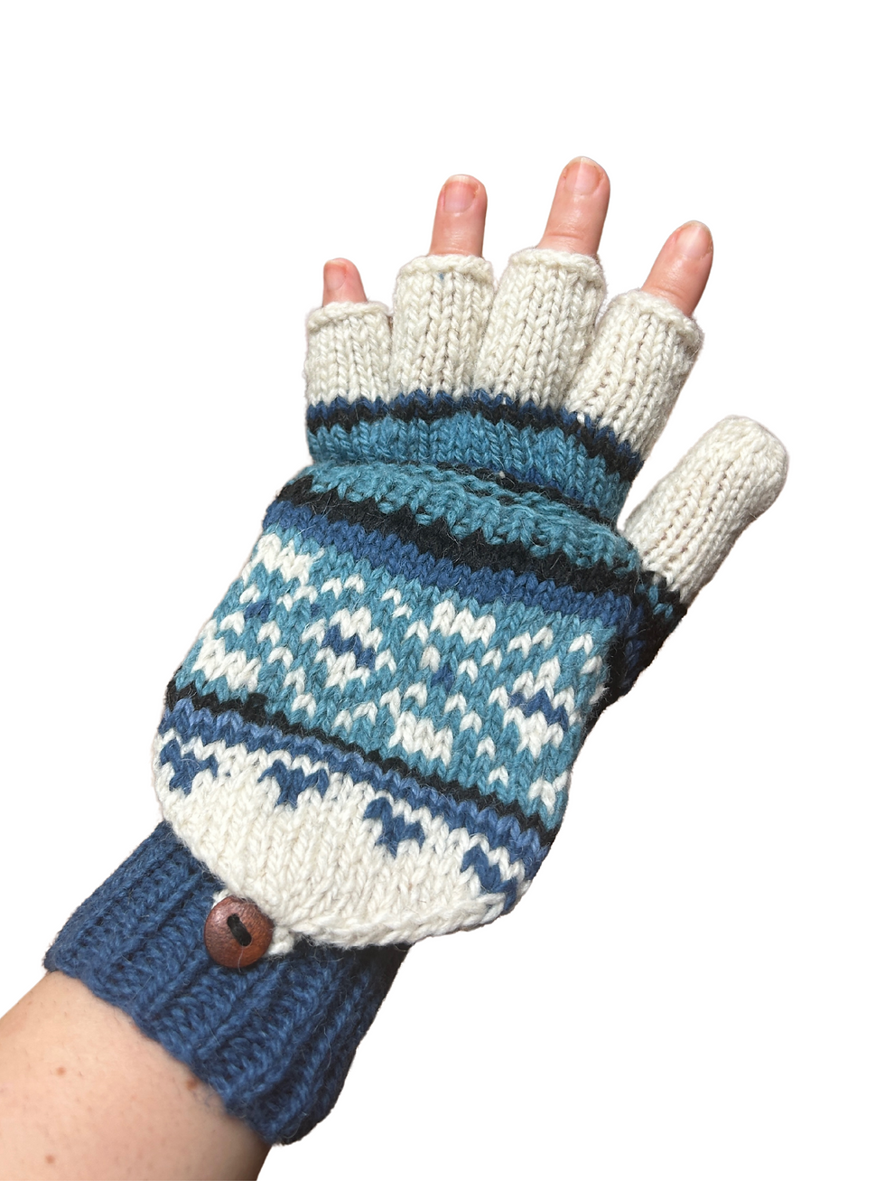 Thumbnail: Alpaca Diamond Winter Glove Blue