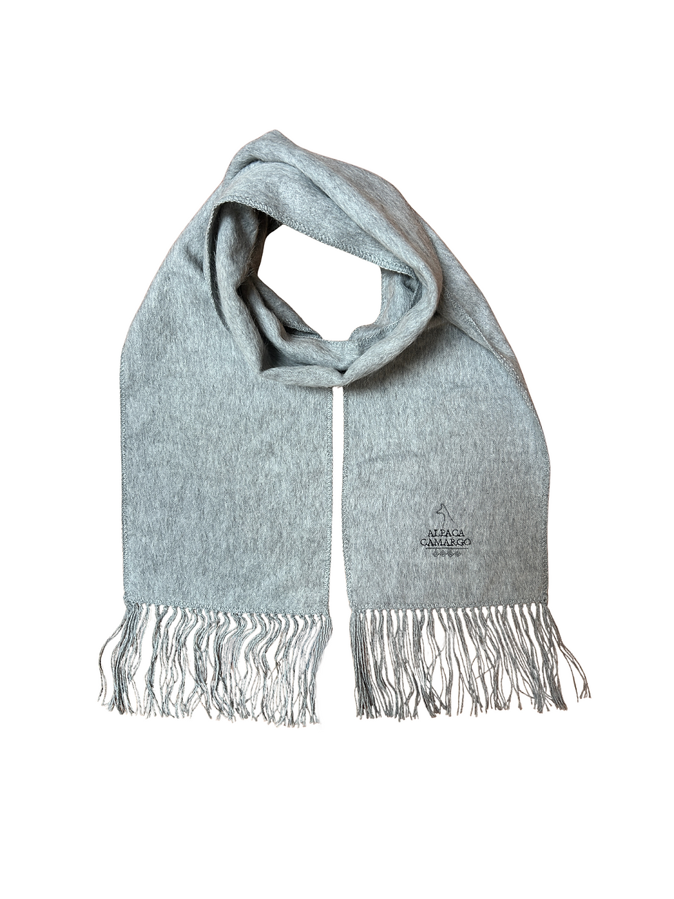 Thumbnail: Alpaca Blend Scarf Silver Grey